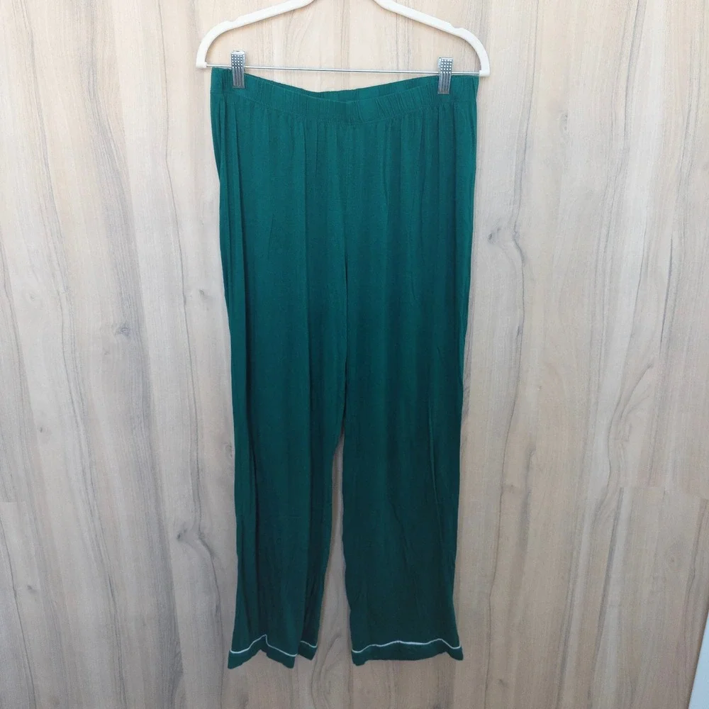 Old Navy Womens Pajama Set Large Green Long Sleeve Pants 2pc Soft Comfort Cozy